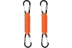 Paracord Keychain Keyring Outdoor Carabiner Hooks Parachute Cord Clip for Water Bottle Keys Backpack Stroller Camping Hiking