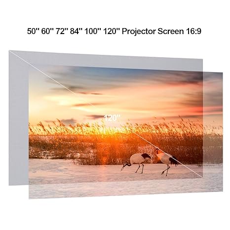 Godyluck 120 Pantalla de proyector portátil HD 16: 9 120 ...