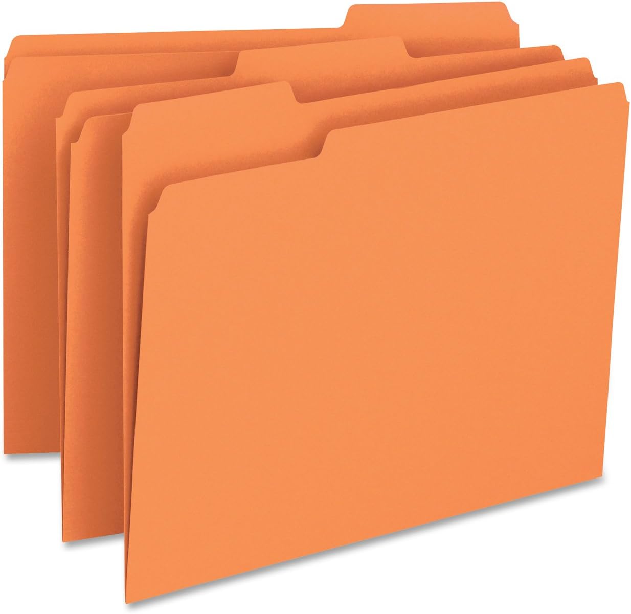Smead File Folders 1/3 Cut SinglePly Tab Orange (100) De plástico