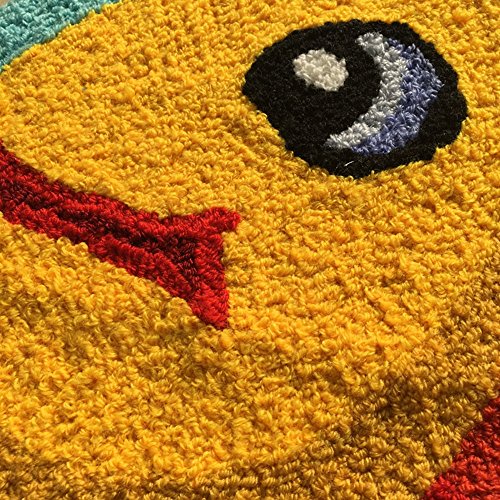 image for Ustide Cute Fish Rug Blue Handmade Bath Mat Animal Rugs for Kids Washa