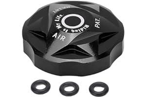 YOSOO HEALTH GEAR Suspension Fork Air Gas Valve Cover, Aluminium Alloy Mountain Bike Suspension Caps, Air Chamber Cover for MTB (Black)