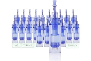 MODIX Dr. Pen Ultima A1 Replacement Cartridges - (20 PACK) - 12 Pins (0.25mm) Bayonet Slot - Disposable Replacement Parts