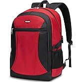 Kids Backpack for Big Boys Bookbag Middle Junior High College Student Back to School Teen Teenage Youth Schoolbag Ages 8-12 10-12 12-14 Years Old Mochilas Escolares Para Adolescentes Large 18 Inch Red