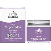 Earth Mama - Vegan Nipple Butter - 2-Ounce | Cruelty-Free Breastfeeding Cream for Nursing Mamas, NO Lanolin