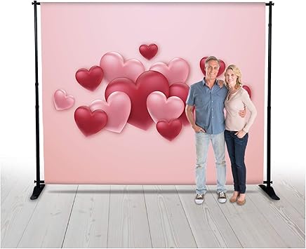 Amazon Com Valentine S Day Bunch Of Hearts Photo Backdrop Banner
