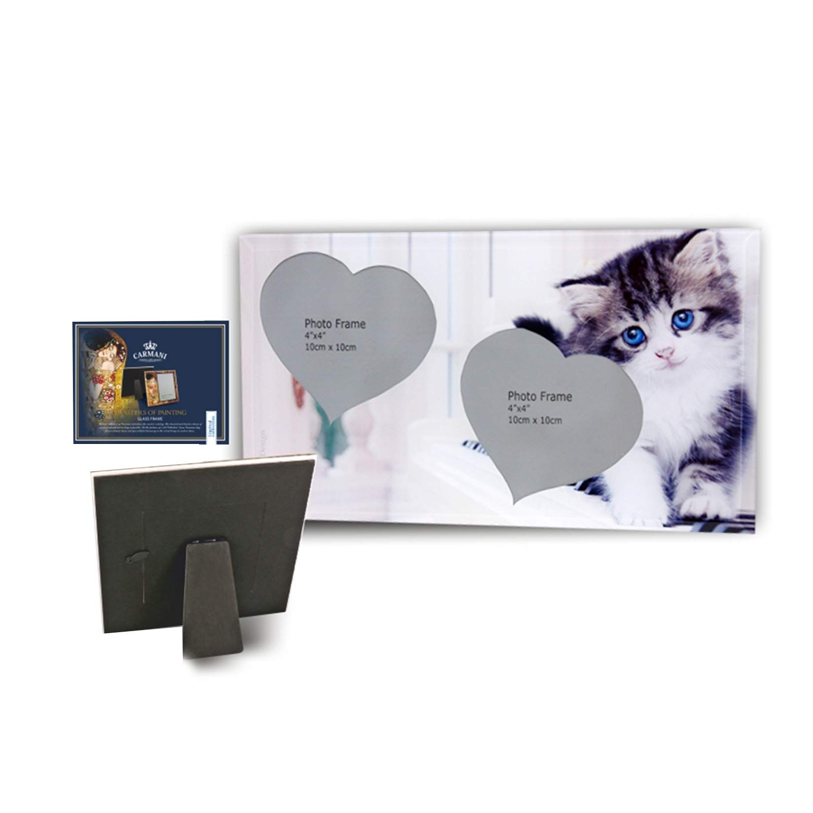 Carmani - Glass Photo Frame Portrait Picture Landscape Frames printed with Sweety Kitty