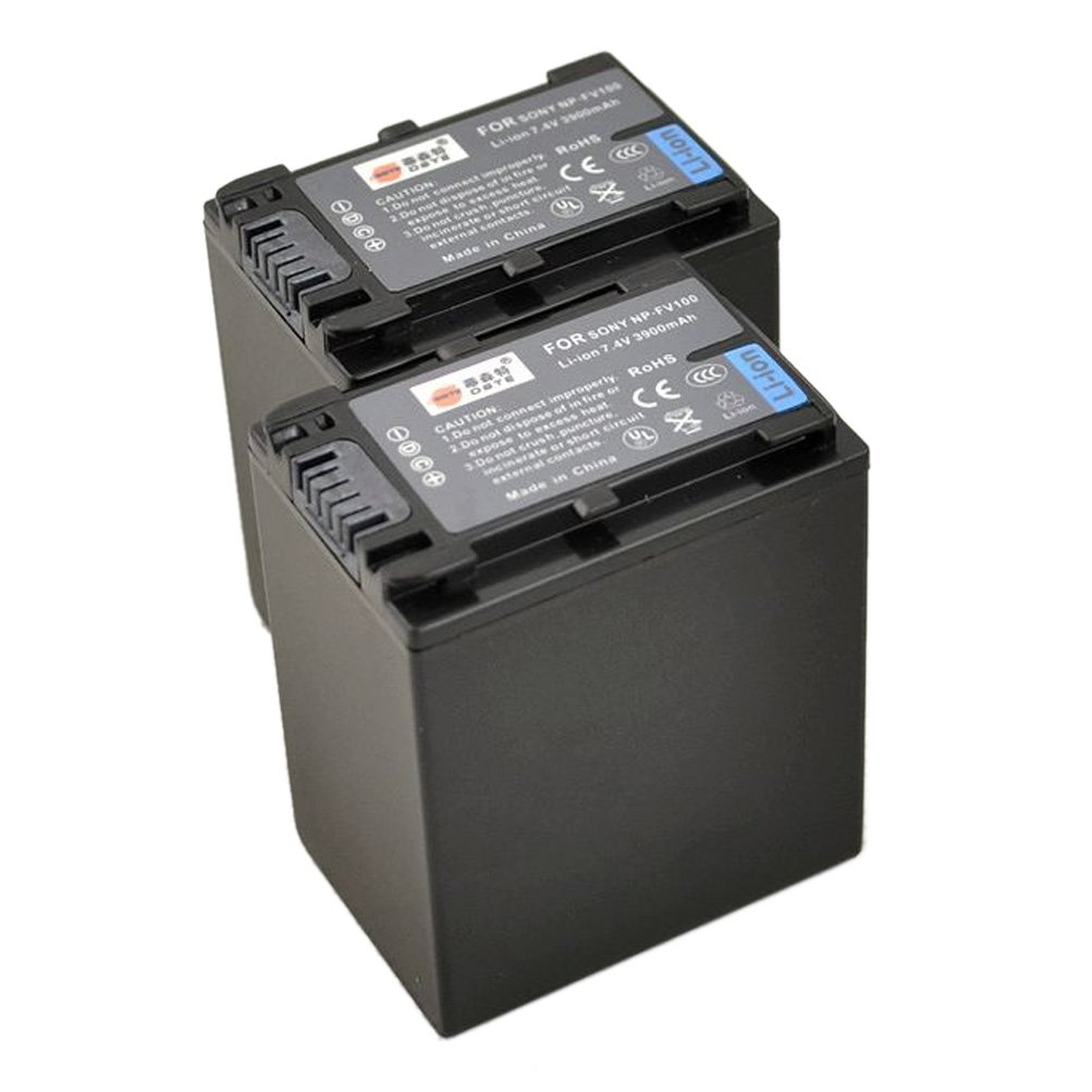 DSTE 2pcs NP-FV100 NPFV100 Rechargeable Li-ion Battery for Sony DCR-DVD103 DCR-DVD105E DCR-DVD106E DCR-HC16E DCR-HC16F DCR-HC17 DCR-HC17E