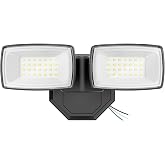 Onforu 3200LM Flood Lights Outdoor, 32W 6500K LED Security Light Switch Controlled, IP66 Waterproof Outdoor Lights, Wall Mount Exterior Flood Light with 2 Adjustable Heads Floodlights Outside