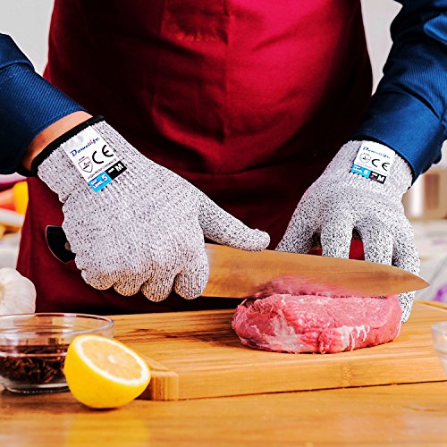 Dowellife Cut Resistant Gloves Food Grade Level 5 Protection, Safety