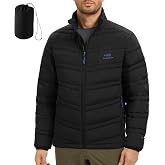 BASSDASH Men&rsquo;s Puffy Down Jacket 700FP Packable Water Resistant Puffer Insulated Warm Coat for Hunting Fishing Hiking FS49M