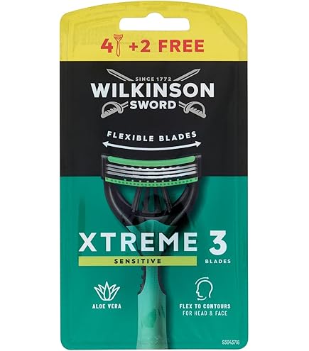 Amazon.com: Wilkinson Sword Xtreme 3 Sensitive, Pack of 8 + 4 Disposable  Razors with a Lubricating Band of Vitamin E and Aloe Vera, Optimal for  Facial Care and Softness : Beauty & Personal Care