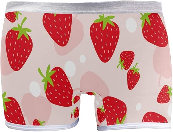 Amazon Co Jp レディースパンティ ボクサーパンツ 果物 苺 イチゴ柄 ハット柄 フルーツ 食べ物柄 ボクサーショーツ ボイショーツ ボーイレングス 女性ショーツ ボックスショーツ 下着 ローライズ スポーツ 速乾 ストレッチ 弾性 通気性 デザイン 服 ファッション小物