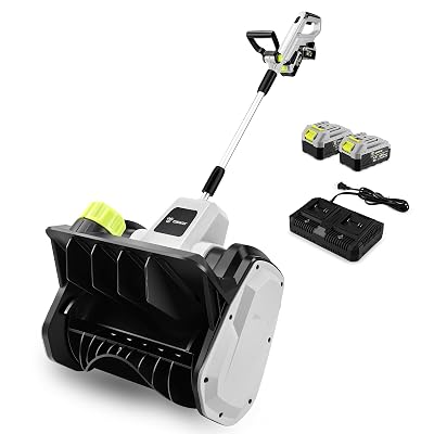 40V Cordless Electric Snow Shovel, 14 Inch Battery Powered Snow Blower with 4.0Ah Battery & 1000W Brushless Motor, 21FT Throw Distance for Driveway, Patio, Sidewalk Snow Removal