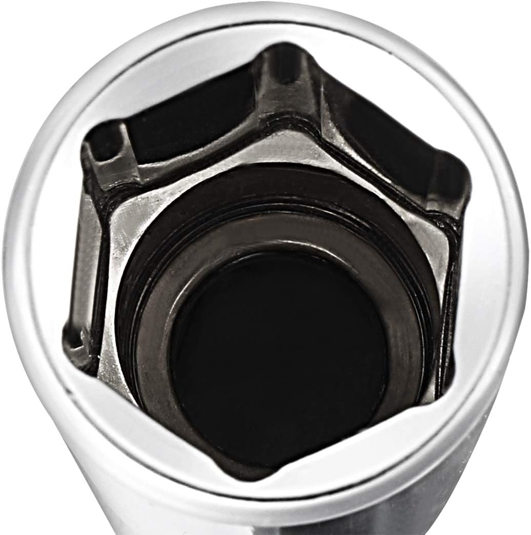 sourcing map 4 Pcs 1/4 Inch Drive 10mm 6-Point Deep Socket, Metric, Cr-V - Image 5