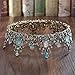 S SNUOY Baroque Crowns for Women Full Round Birthday Tiaras Vintage Rhinestones Queen Crowns for Birthday Party Prom