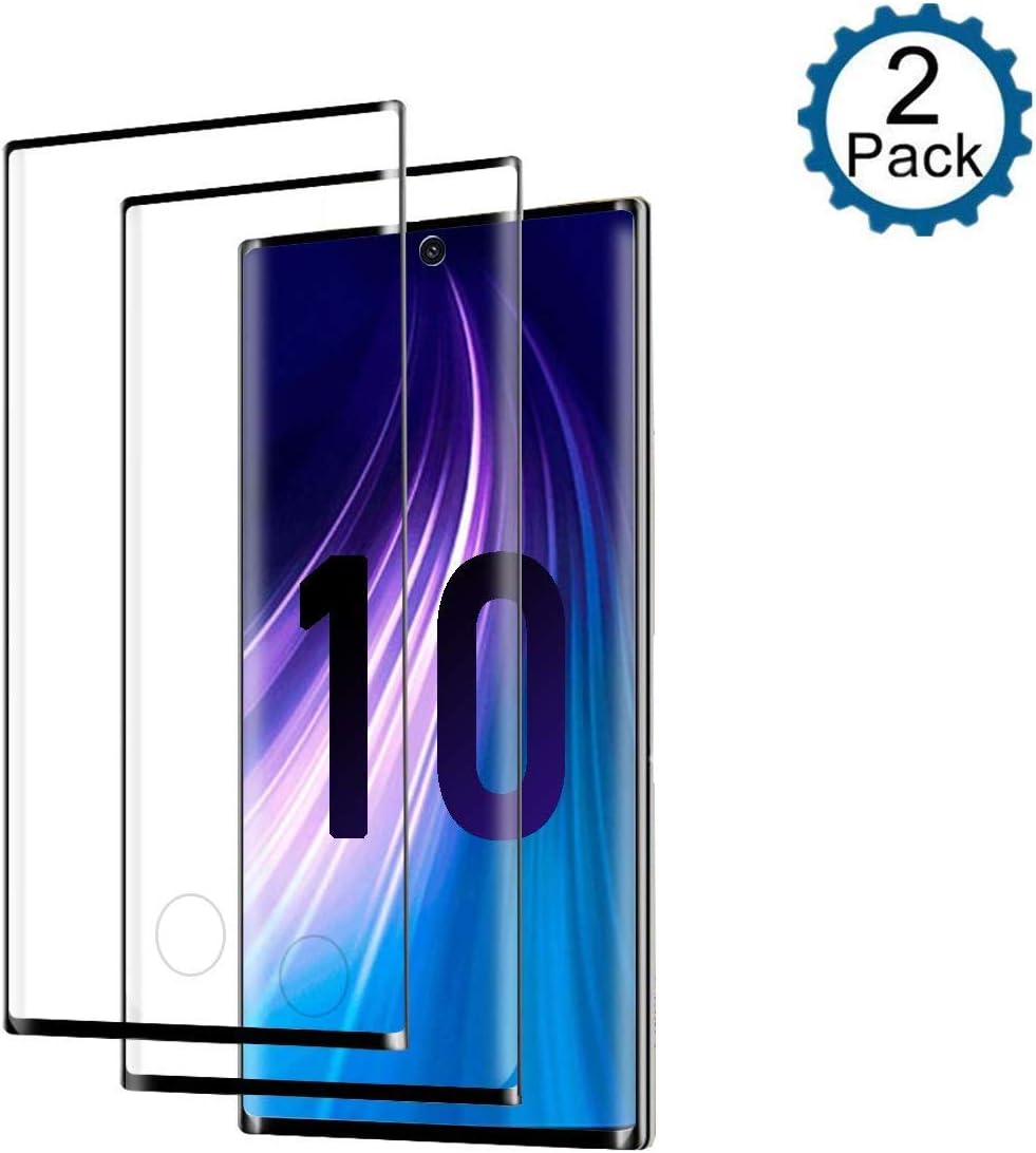 COREFYCO Galaxy Note 10 Screen Protector, Tempered Glass [2Pack] 3D Curved EDG Coverage, Anti-Scratch, Bubble Free and Case Friendly, Tempered Glass for Samsung Galaxy Note 10