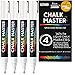 Chalkmaster Liquid Chalk Markers - 4 Bright White Colored Liquid Chalk Premium Artist Quality Marker Pen Set + 2 FREE Additional 6 mm Reversible Chisel to Bullet Point Tips - 100% Guarantee