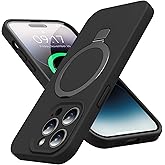 KMAMBAG Mag-Ring Designed for iPhone 14 Pro Max Case, Liquid Silicone [Moisturizing Factor] Extreme Soft Slim Phone Case with Stand [Compatible with MagSafe] for 14 Promax 6.7 inch Men Women, Black