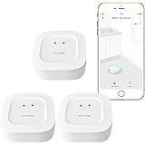 Smart Water Leak Sensor 3 Pack, YoLink 1/4 Mile World's Longest Range Wireless Water Sensor Works with Alexa IFTTT, Water Lea