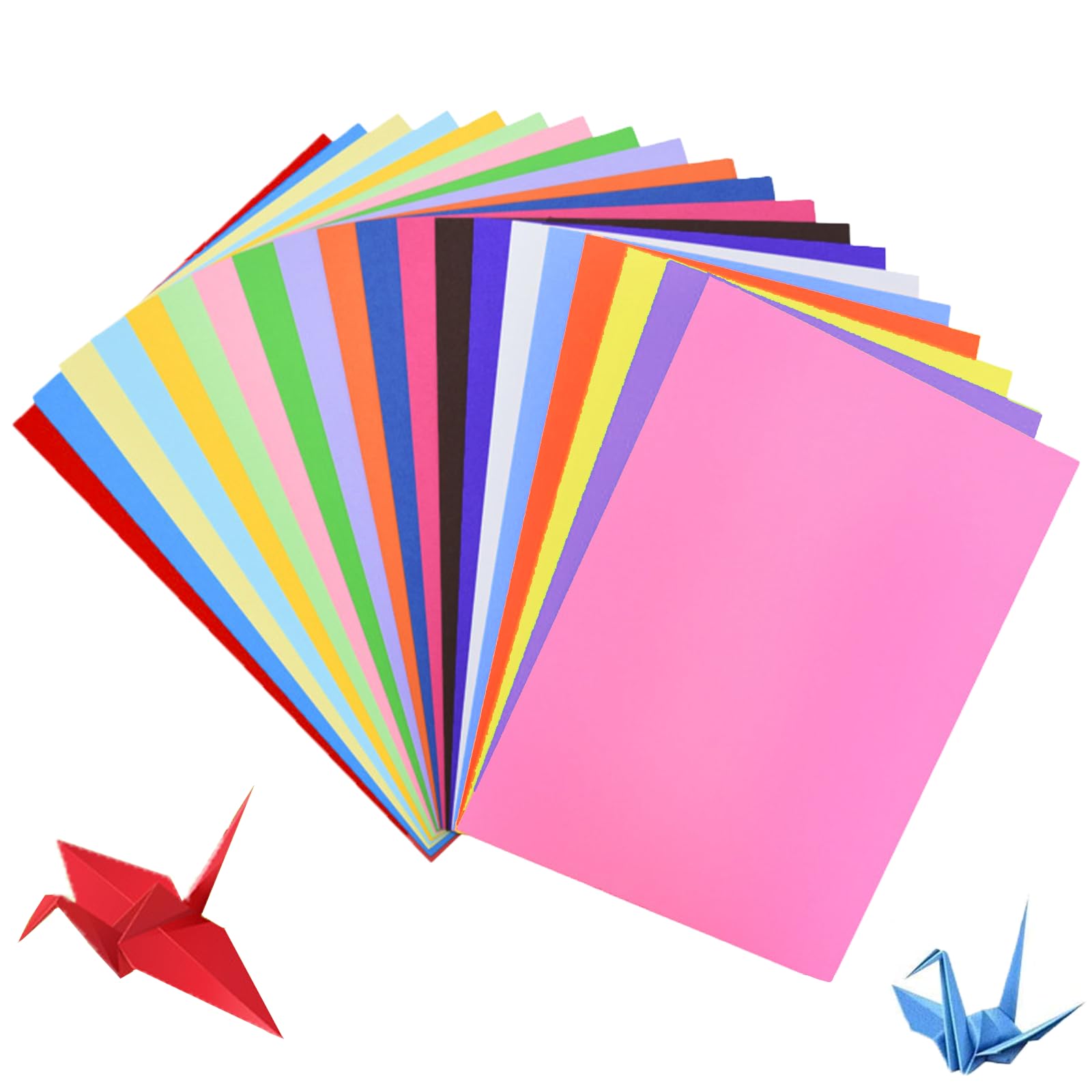 Coloured Paper 70gsm 100 Sheet A4, Coloured Paper A4 Pack Assorted, More Fun Crafting Decorating Sketch Cutting, DIY Arts Handmade Origami 20 Assorted Colours
