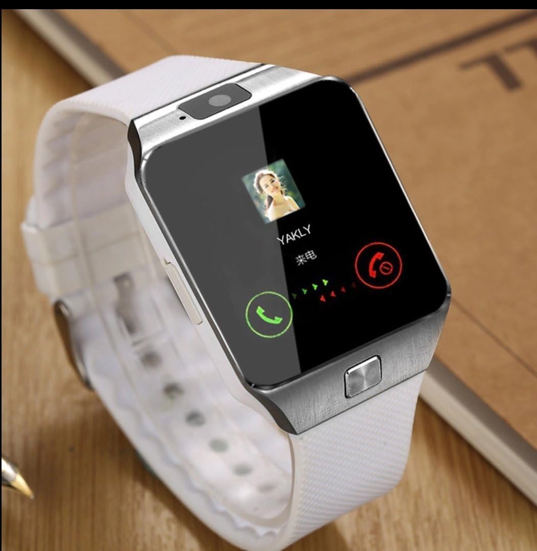 PHtronicsDZ09 Bluetooth Watch Phone with SIM Card Slot and NFC for IOS Apple iPhone,Android Samsung HTC Sony LG Smartphones(Gold)