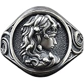 Gothic Gorgon Ring - Greek Mythology Medusa Snake Ring, Viking Serpent Design, Punk Medusa Head, Hip Hop Band Style
