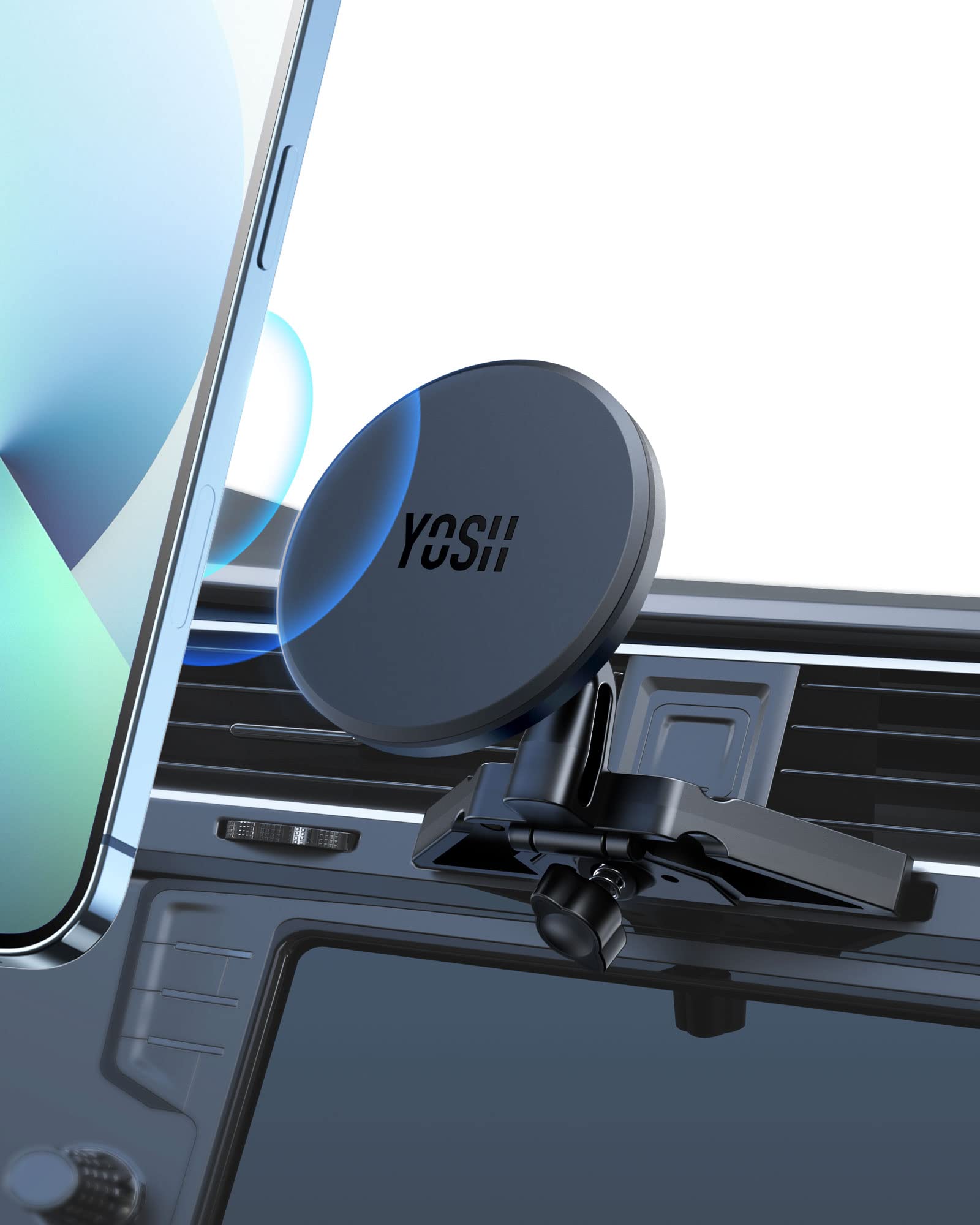 YOSH for MagSafe Car Mount CD Slot Phone Holder for Car, CD Magnetic Phone Mount, for iPhone Cradle Magnet, for iPhone 17/16/15/14/13/12 Series & MagSafe Case
