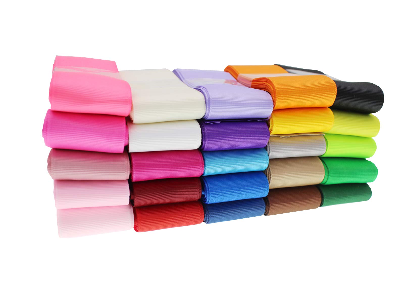 Assorted Grosgrain Satin Ribbon 1-1/2 inch 100Yards Flower Boutique Gift Wrapping Package Ribbon DIY Crafts Bow Hair Headband Accessories 1.5inch Wide Thick Fabric Ribbon