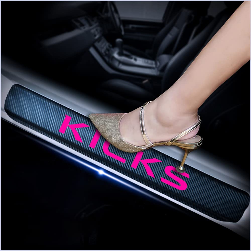kaiweiqin 4Pcs Car Door Sill Scuff Plate Cover for
