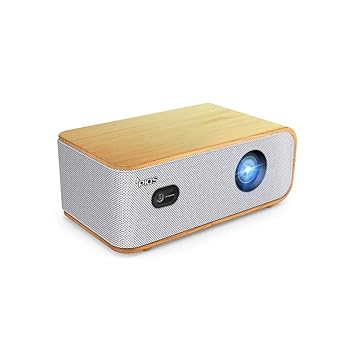 PIQS Q1 Home Theater HD Projector, 4D Auto Keystone, Side Projection, DLP, Supports 4K, WiFi, Bluetooth, with Autofocus/Keystone, Powerful Speakers, Android, Home Cinema & Backyard Projection