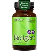 BIOLIGENT Tribiotic+ Prebiotic, Probiotic and Postbiotic Supplement for Women & Men, Gut Health, Immune Support, Bloating Relief, Daily Microbiome and Digestive Support, 30 Capsules, 30 Day Supply