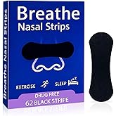 MIANID Nasal Strips for Snoring, 62 Count Extra Strength Nose Strips for Breathing, Hypoallergenic Snore Strip, Anti Snore, Improved Airflow, Universal Fit, Nasal Congestion Relief & Snoring Solution