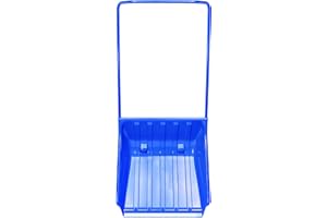 ArcticThrill Ergonomic Sleigh Snow Shovel - Large Capacity 26-Inch Wide Poly Blade with Reinforced Edge, Metal Handle and Sma
