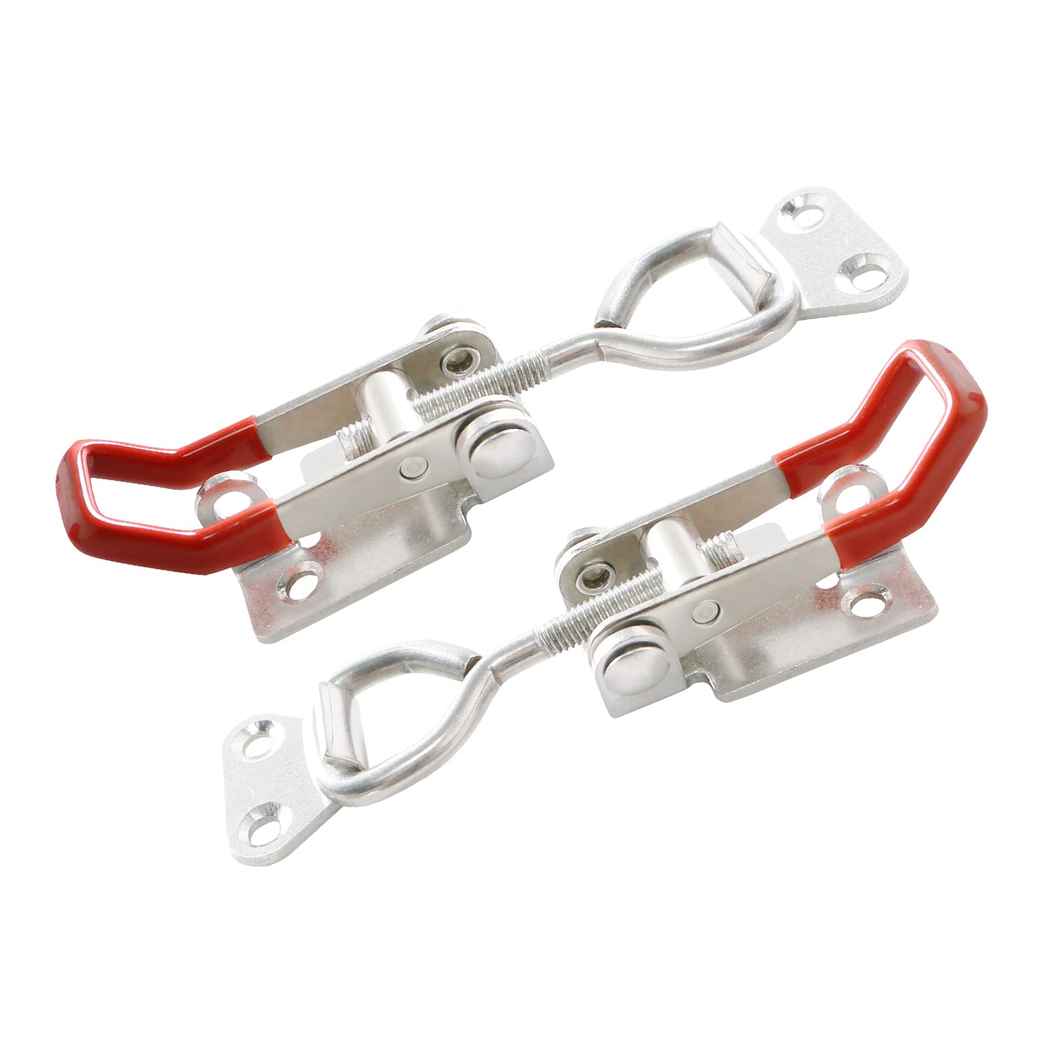Ohamtes 2PCS 304 Stainless Steel Type 4002, 180KG 400 lbs Clamping Force, Case Latch, Adjustable Toggle Latch Clamp, Heavy Duty Toggle Latch Clamp, Handle Toggle Latch Clamp