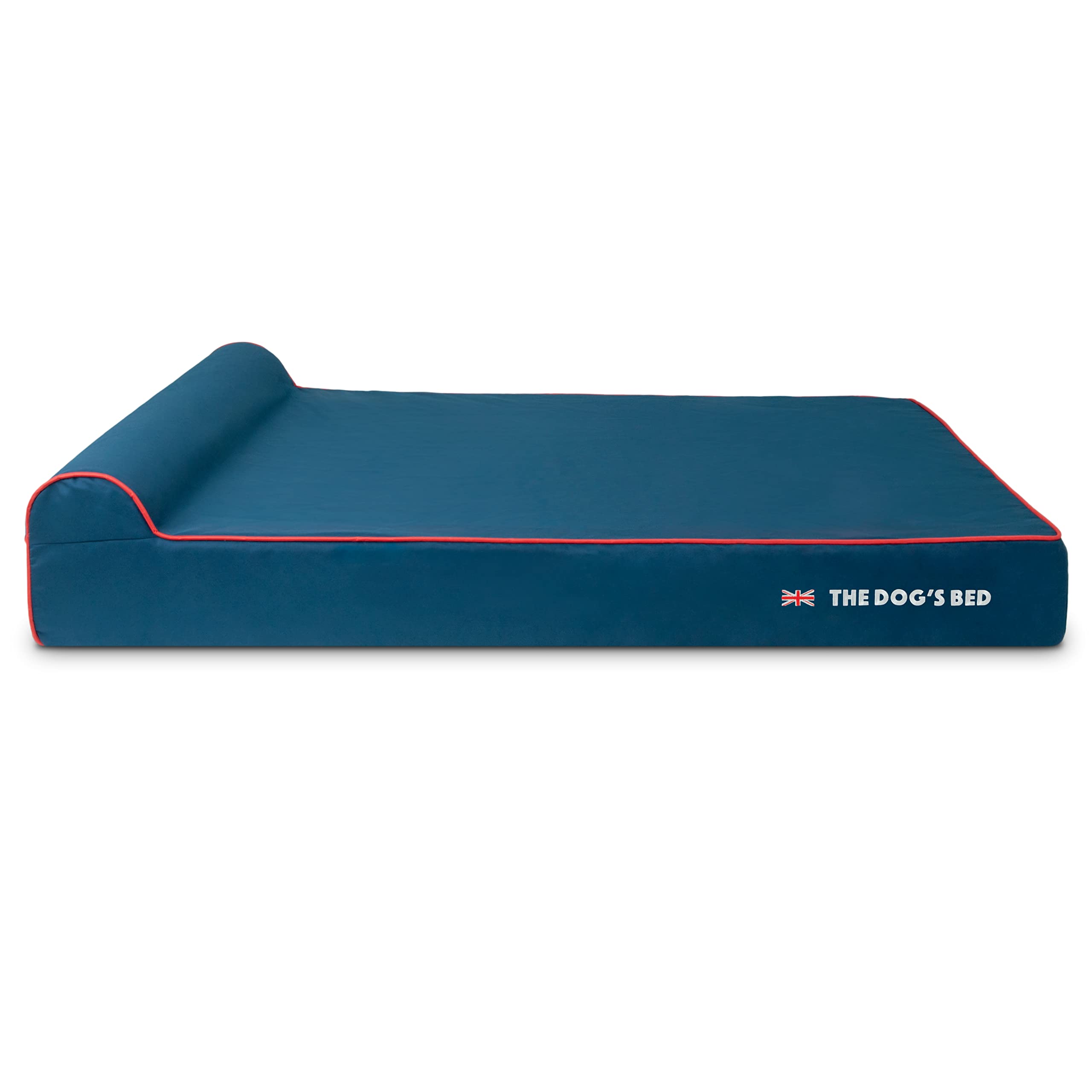 The Dog’s Bed Cover – Replacement Cover, Blue with Red Trim, XXL, 15cm