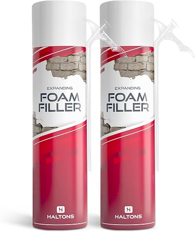 Haltons Expanding Foam Filler 500ml Ready To Use Waterproof Caulk Spray