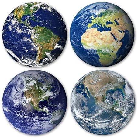 Coastero Absorbent Stone Coasters - Planet Earth - Set of 4