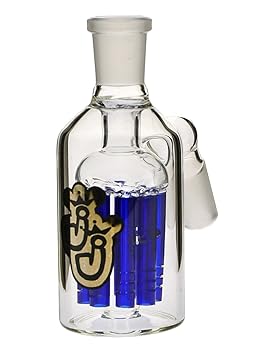 Jelly Joker Bong-Vorkühler mit Percolator aus blauem Glas - 18,8 mm, 12cm - head&nature Bong-Kollektion