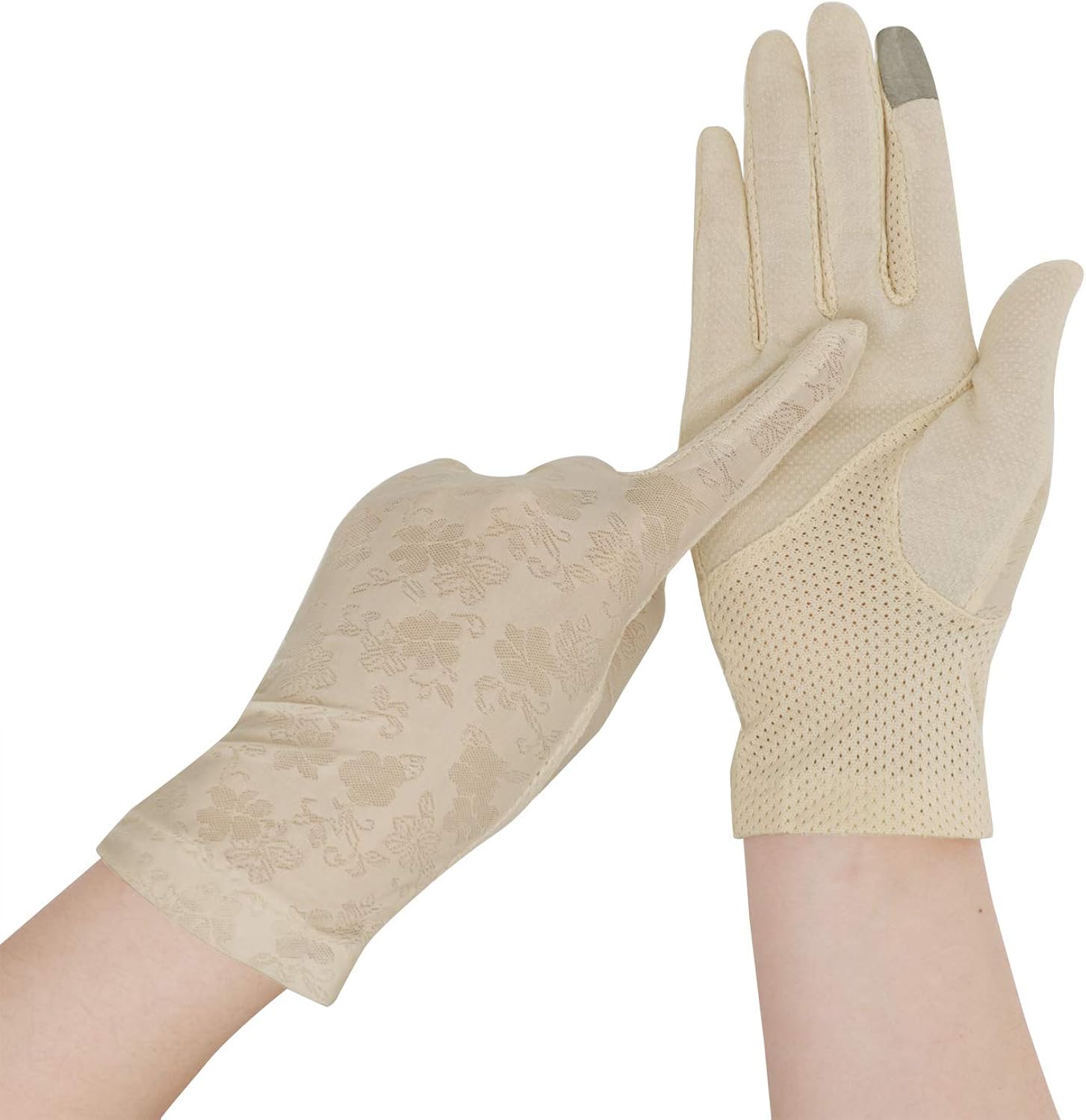 Women Lace Sun Protection Gloves Outdoor Cycling Driving Gloves Texting