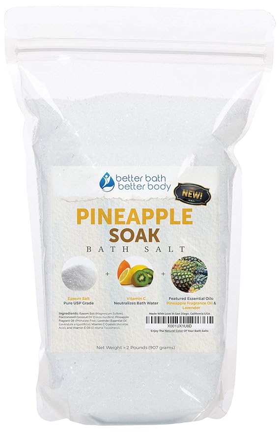 Pineapple Bath Salt 32 Ounces Epsom Salt with Natural