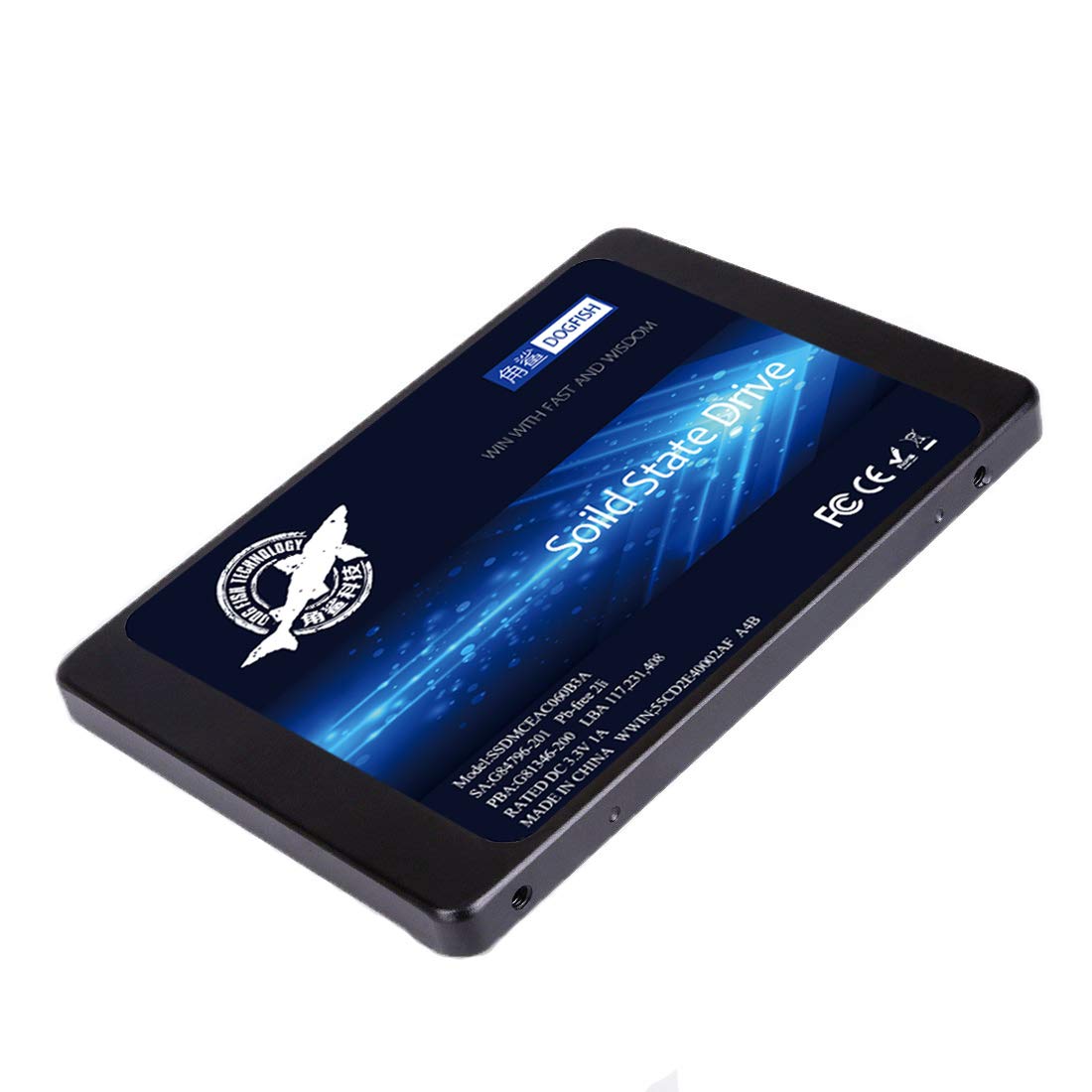 Dogfish THREE COLOUR SSD 64GB SATAIII 2.5 Inch 6Gb/s Internal Solid State Drive for Desktop Laptop Hard Drive Includes SSD 32GB 120GB 128GB 240GB 250GB 480GB 500GB 960GB (64GB, 2.5''-SATA3)