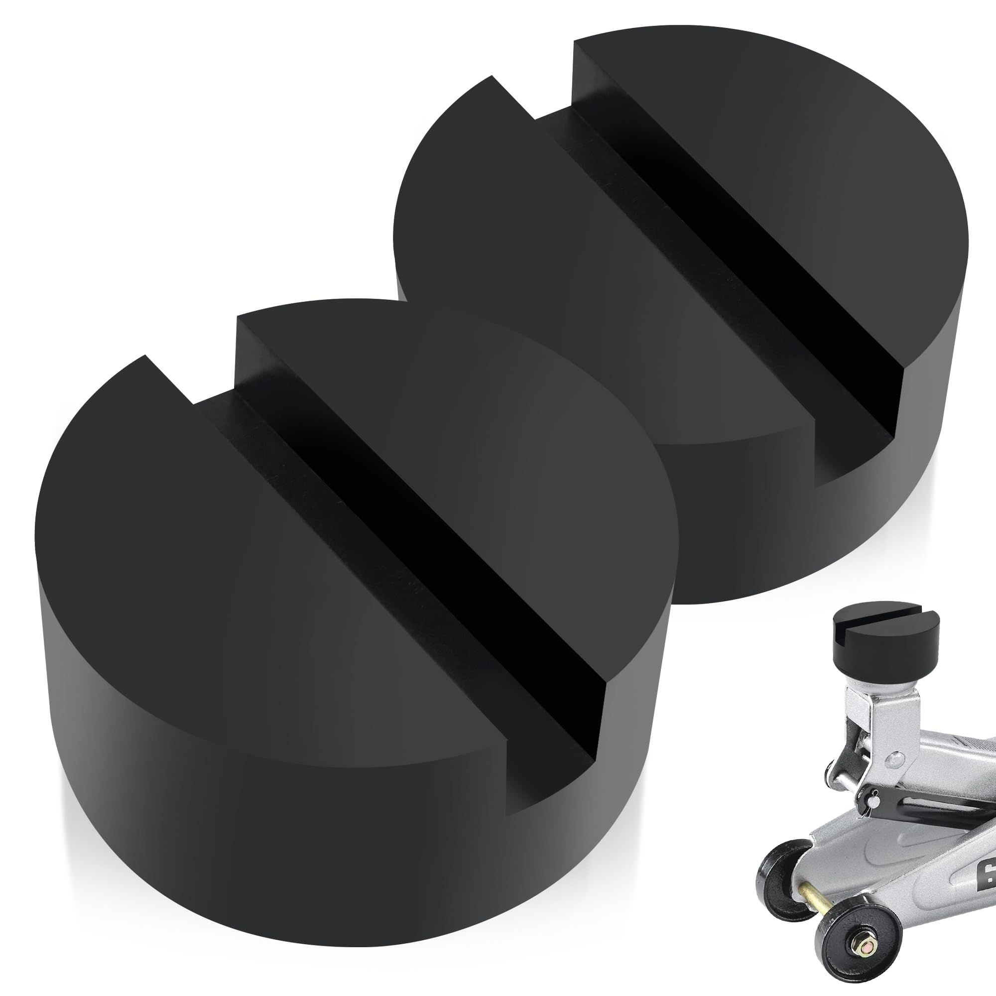 Photo 1 of TONDA Floor Jack Rubber Pad, Universal Jack Pad Adapter, Pinch Weld Side Frame Rail Protector (2 Pack)
