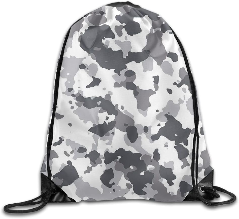 ADMR Unisex Camo Basics Classic Lightweight Drawstring Gym Sack Bag Backpack For Hiking Swimming Yoga