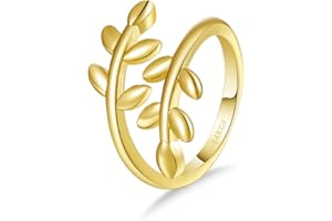 STALIGUE 14k Gold Fillled Toe Rings for Women Opal Hug CZ Snake Leaf Adjustable Toe Rings Open Foot Jewelry for Summer