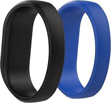 MoKo Correa Reloj de Silicona para Garmin Vivofit JR/Vivofit JR 2 / Muñequera Vivofit 3, [2 Pack] Pulsera Ajustable de Repuesto, Talla S, Negro y Azul ...