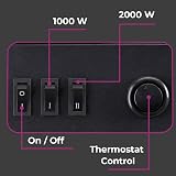 Neo 1000/2000W Freestanding Electric Fire Stove Heater Black view 5