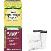 Spring Valley Brain Performance Support, 60 Count - Set by Basket Goods