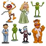 Muppets Kermit Ms Piggy Playset 7 Figure Cake Topper Toy Doll Set