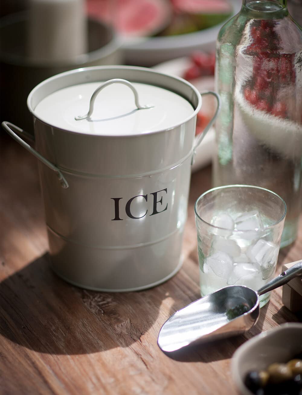 Garden Trading Ice Bucket Crafted in Powder Coated Steel | H21.5 X Diameter 20cm