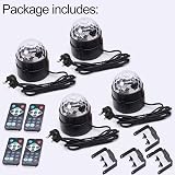 CATPOWER Pack of 4 Remote Control Party Lights RGB Strobe UK Plug 4m Cable view 7